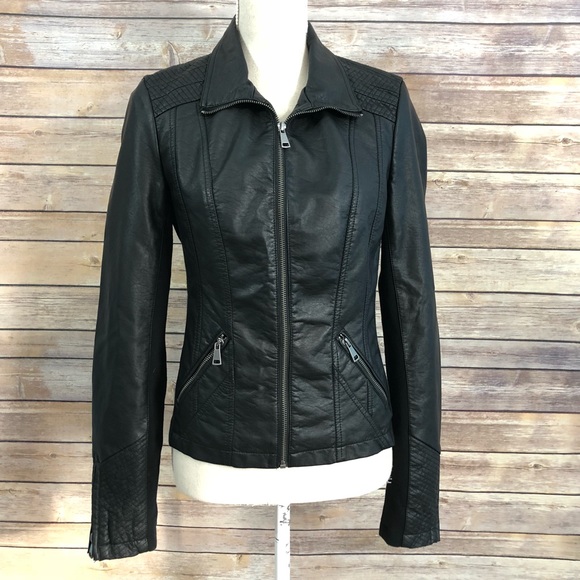 maurices black leather jacket